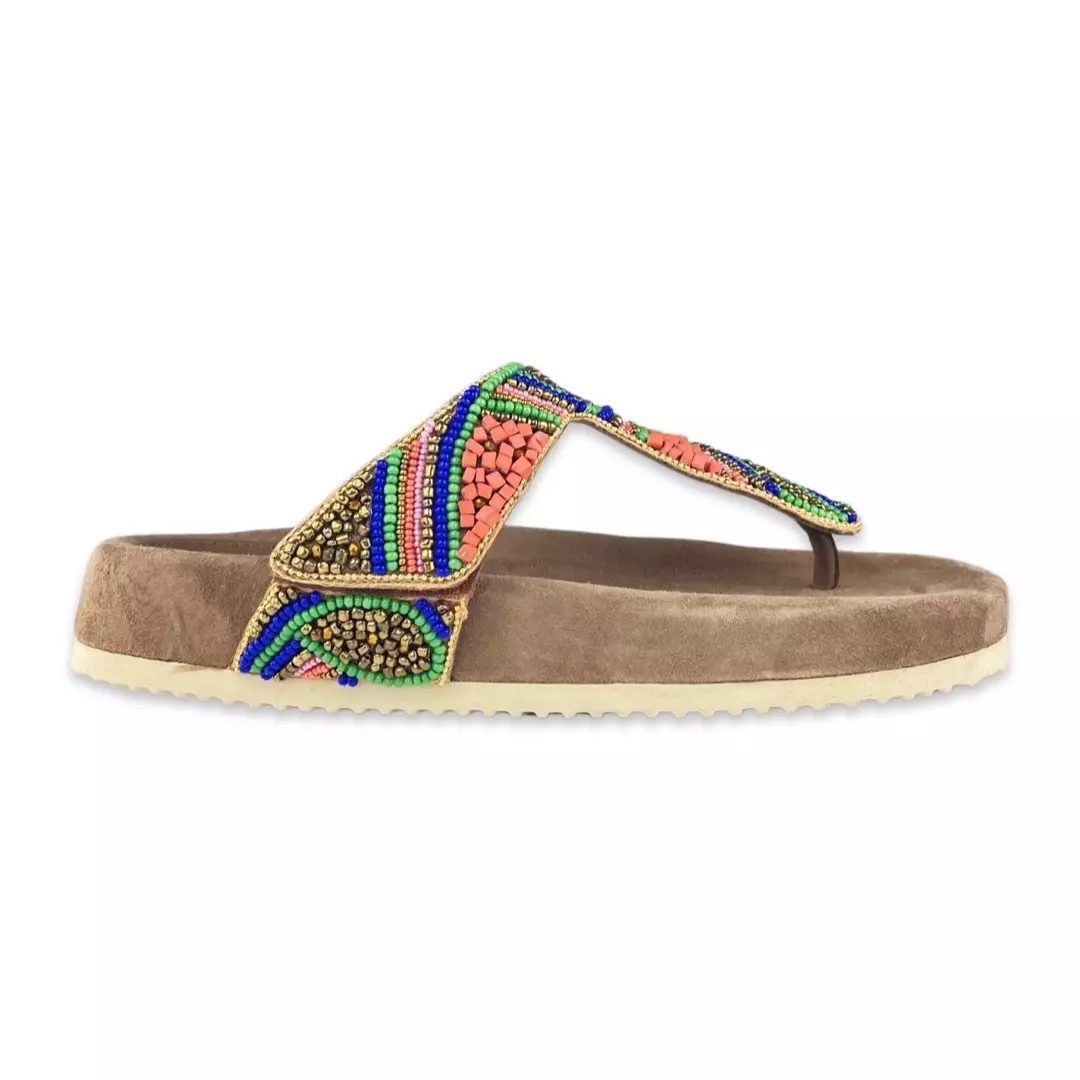 Lazamani Slippers Beads Multi