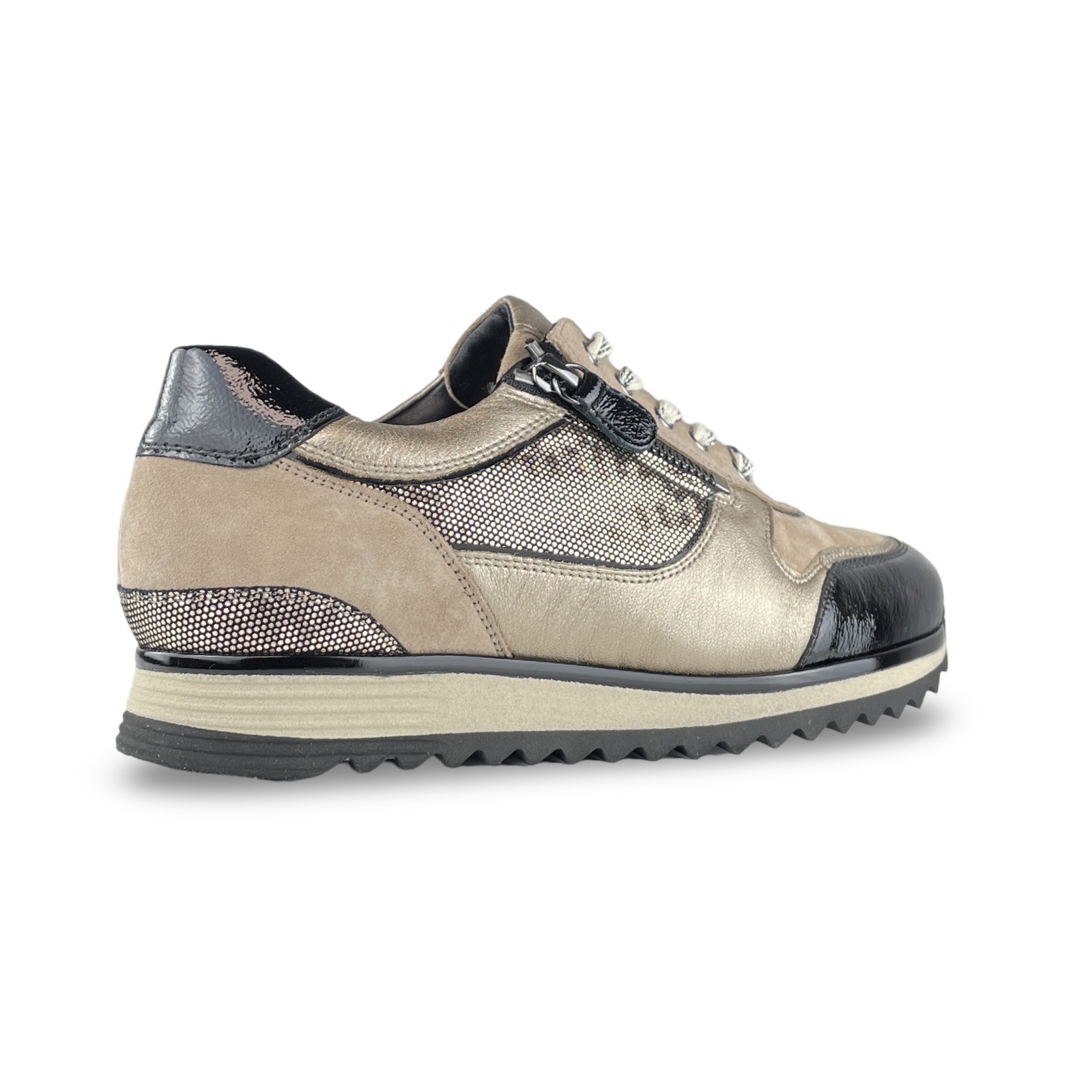 Hassia 302031 Sneaker Porto Taupe/Zwart H