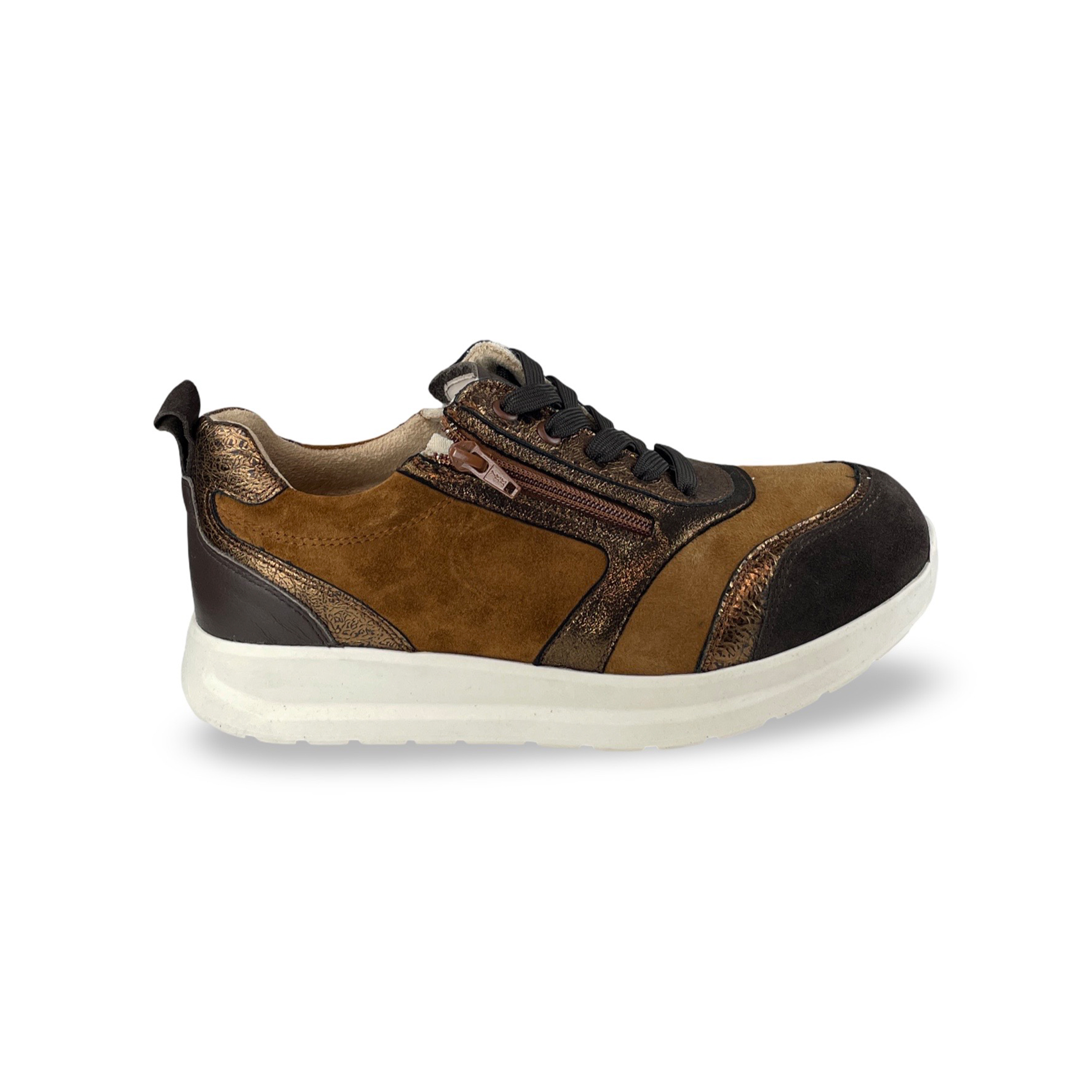 Nimco 7000 Sneaker Jade Lace Dark Brown Combi Kx