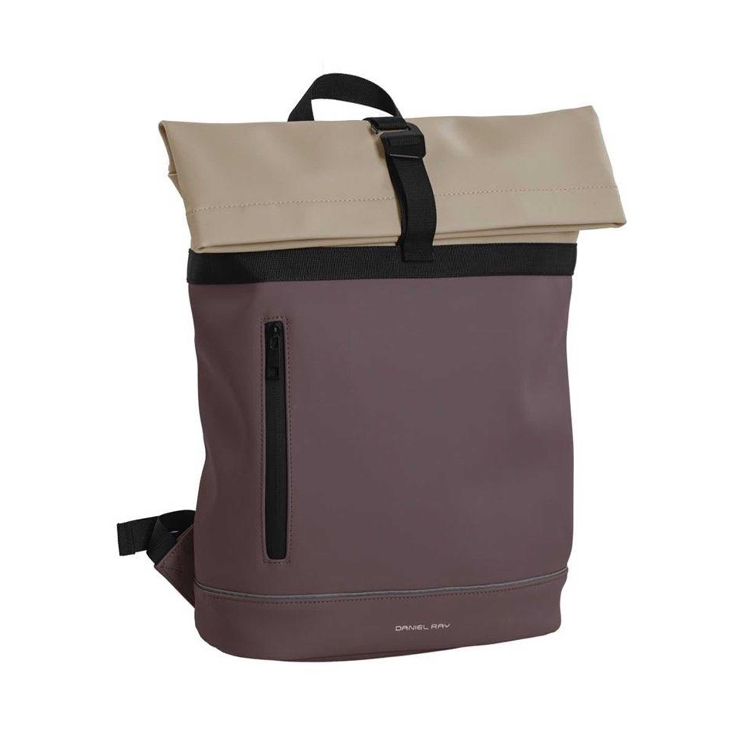 Daniel Ray 1467 Rolltop Rugtas Groot Hampton Oud Paars/Khaki
