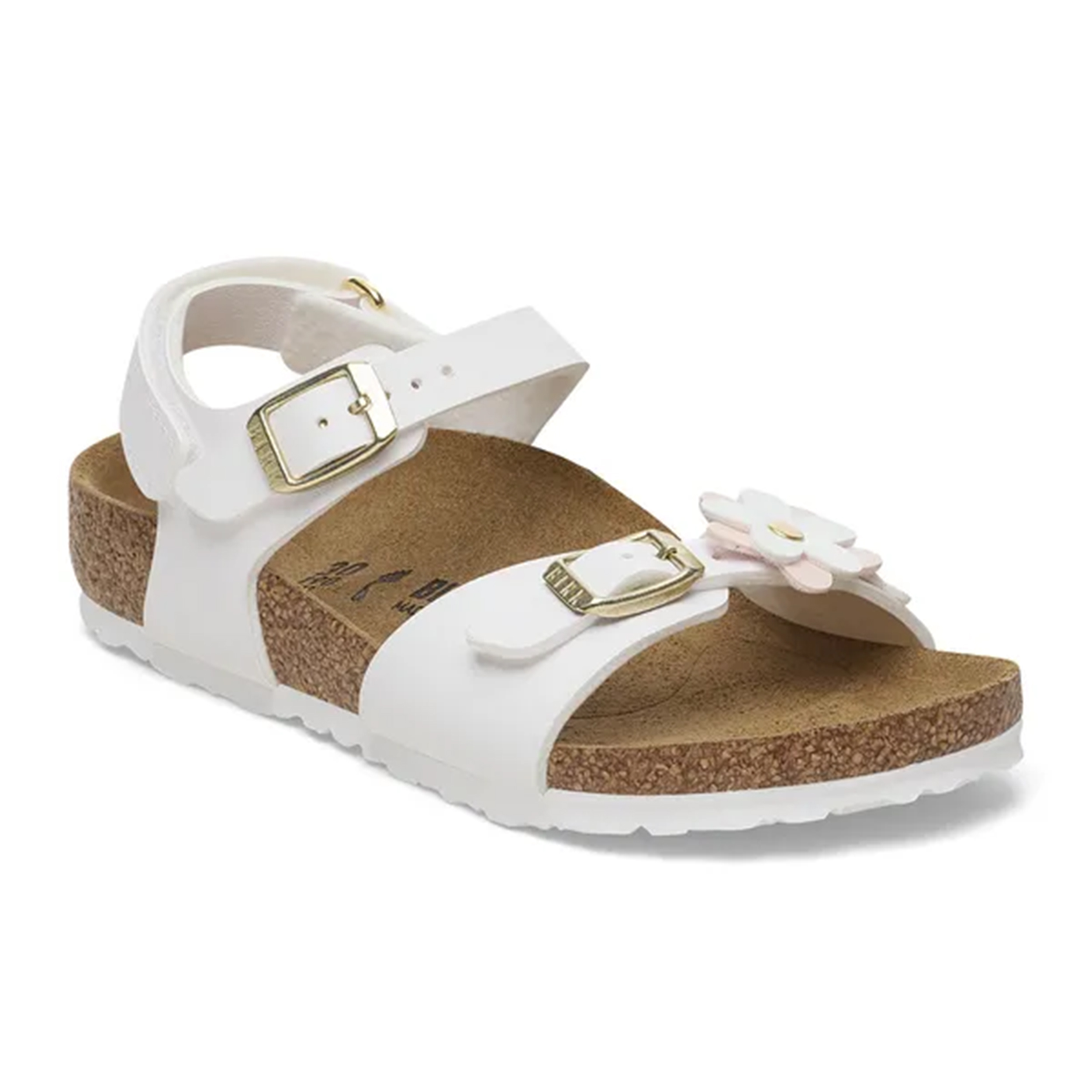 Birkenstock 1029561 Sandaal Rio Plain Flowers AS Kids White Narrow Birkenstock 1029561 Sandaal Rio Plain Flowers AS Kids White Narrow