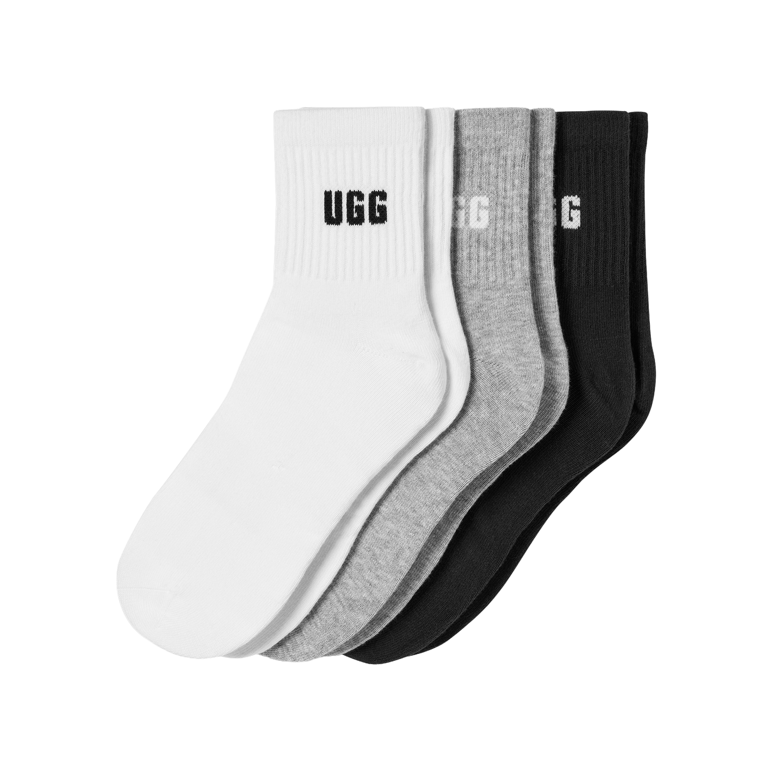 UGG 1181412 Sokken Quinlin Logo Quarter Nimbus/Grey Heather/Black