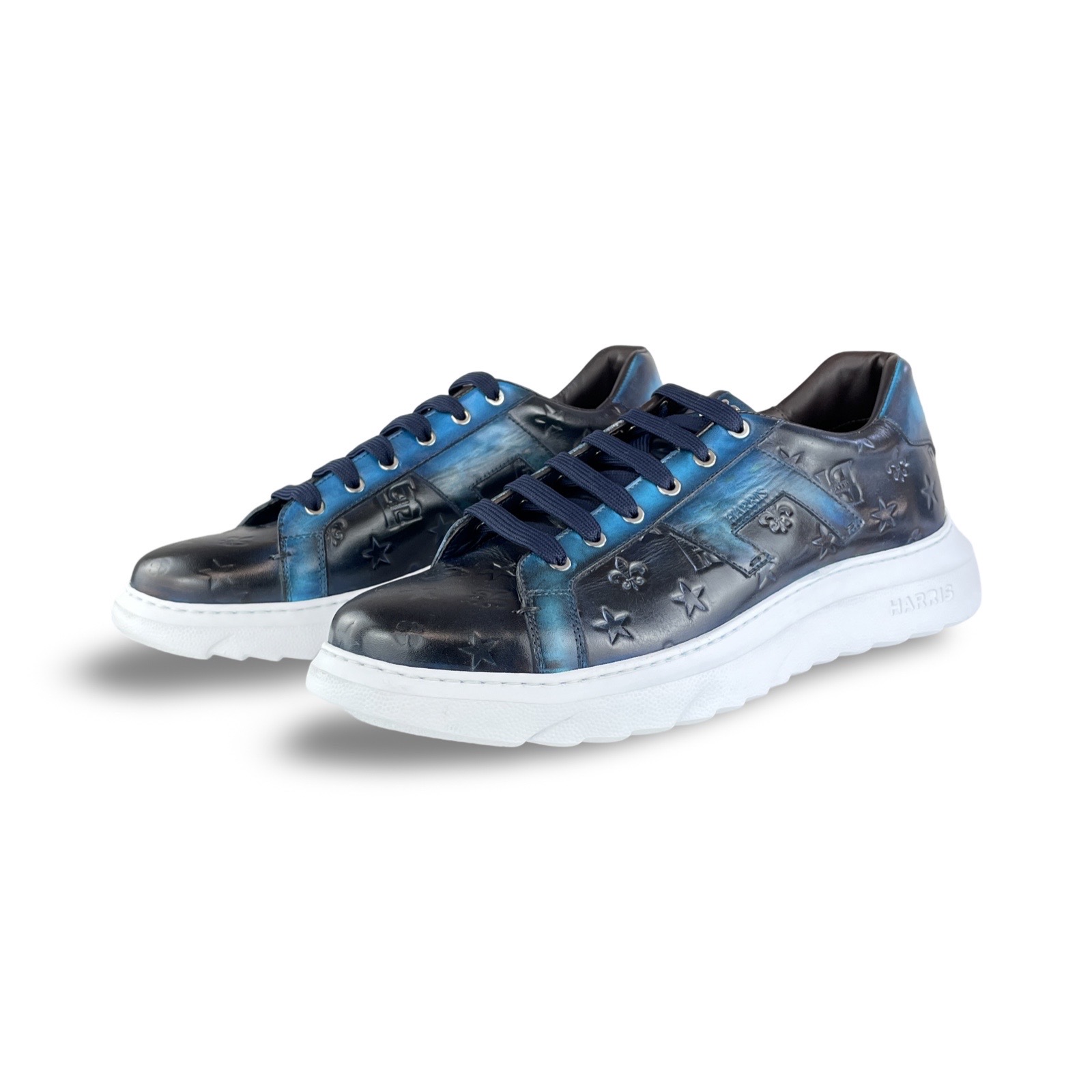 Harris Arthur3 Sneaker Spazzolato Blu