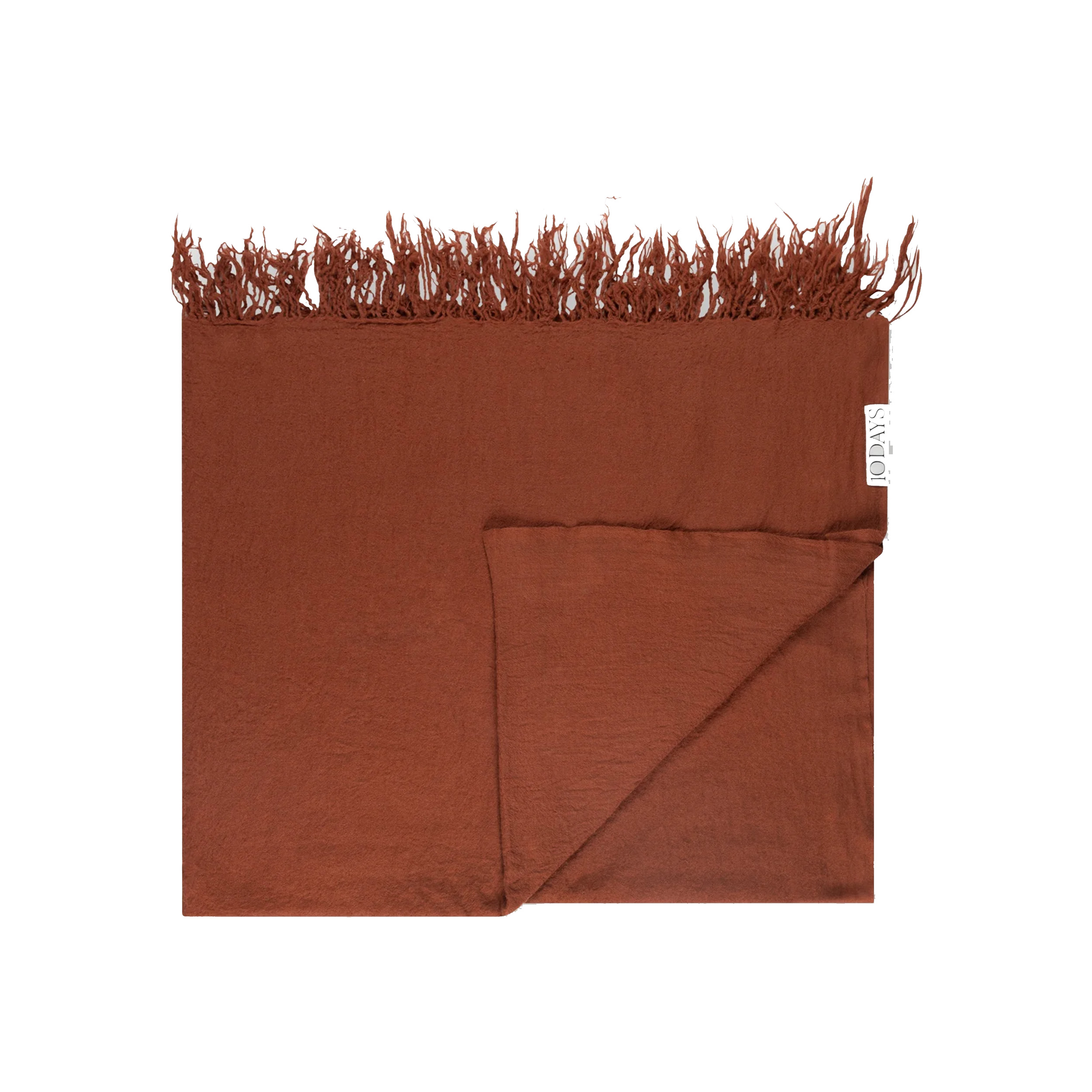 10DAYS Boiler Wool Scarf Saddle Brown