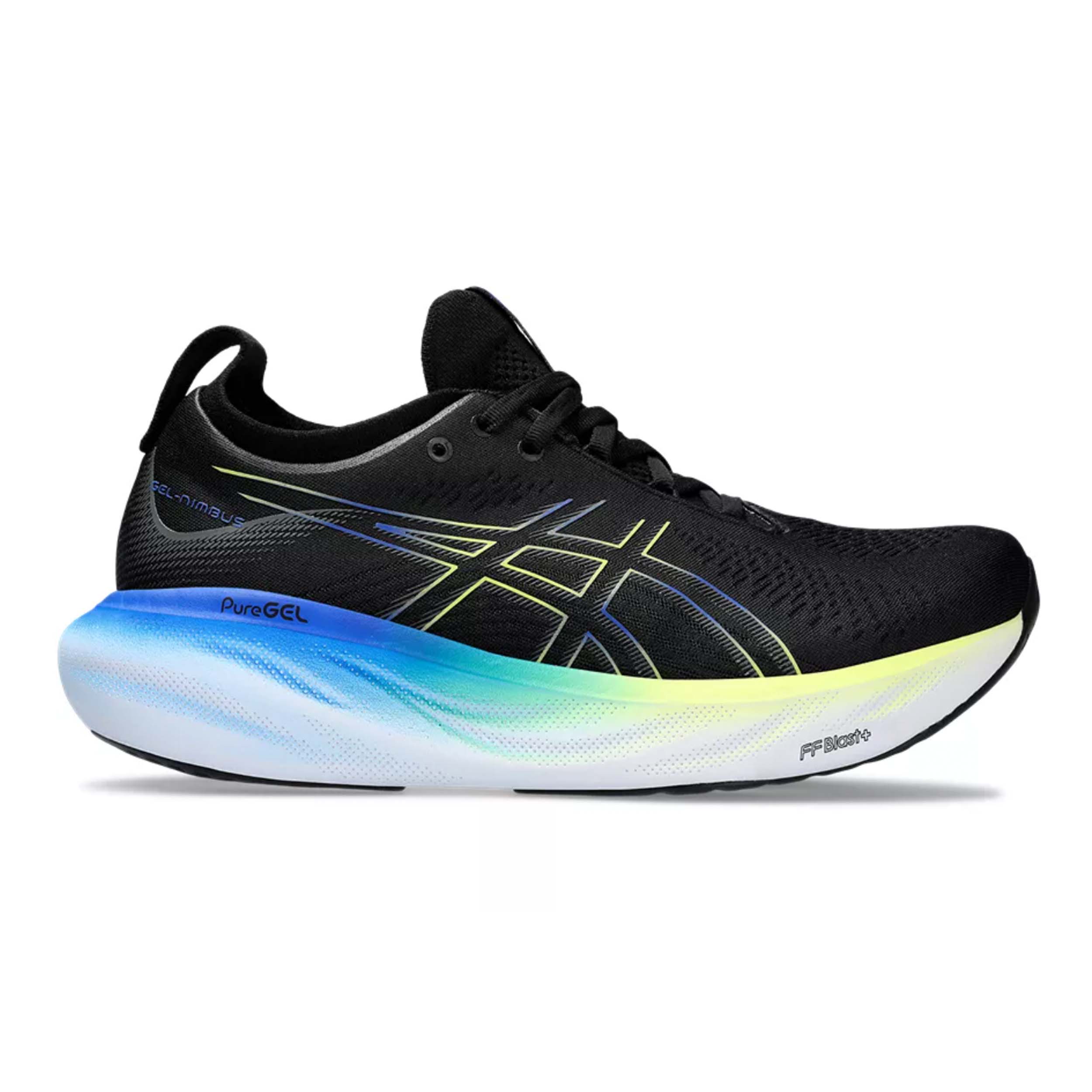 Asics 1011B547 Gel-Nimbus 25 Men Black/Glow Yellow