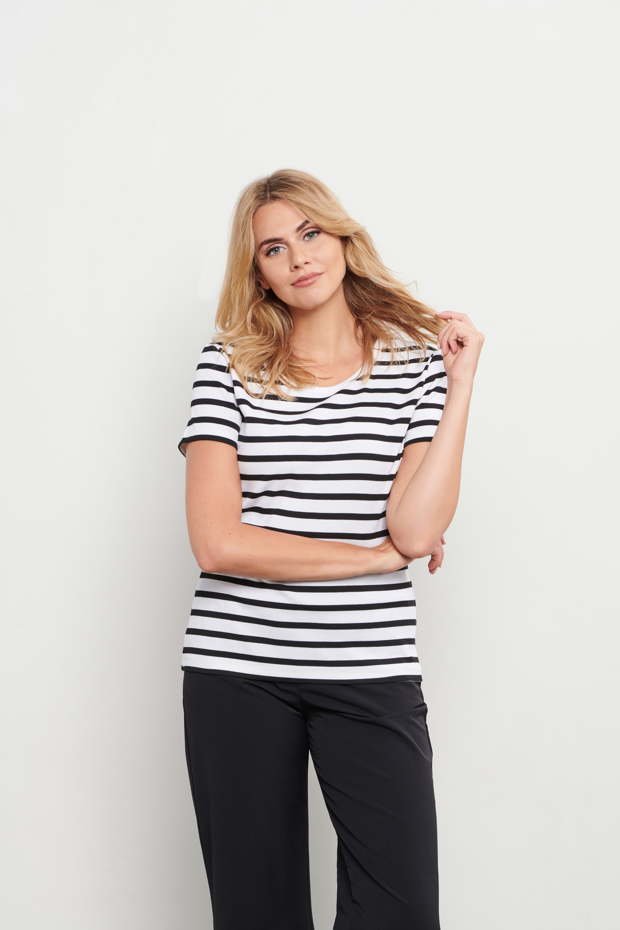 &Co Shirt Savi Stripe Black Multi