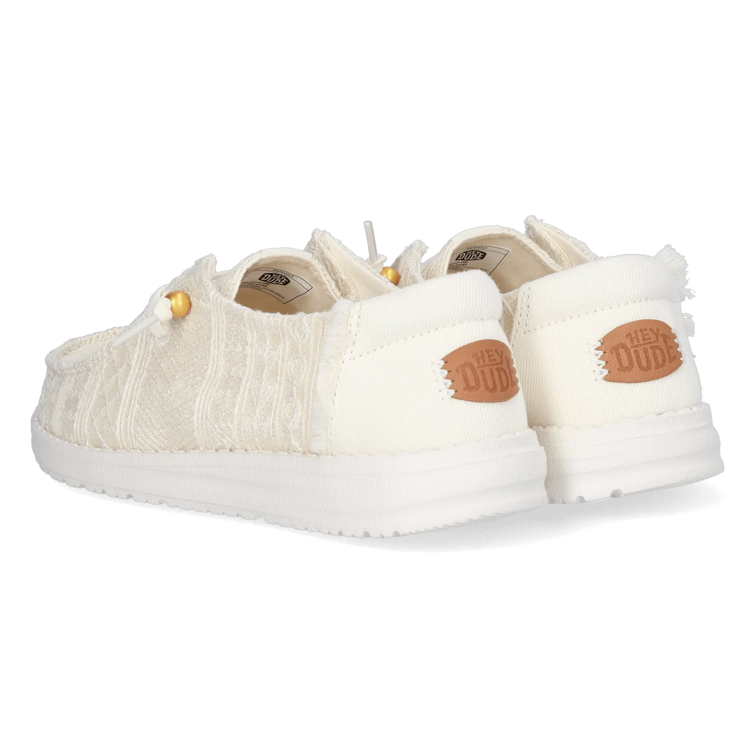 HEYDUDE HD43112 Instapper Wendy Crochet Lace White/Gold