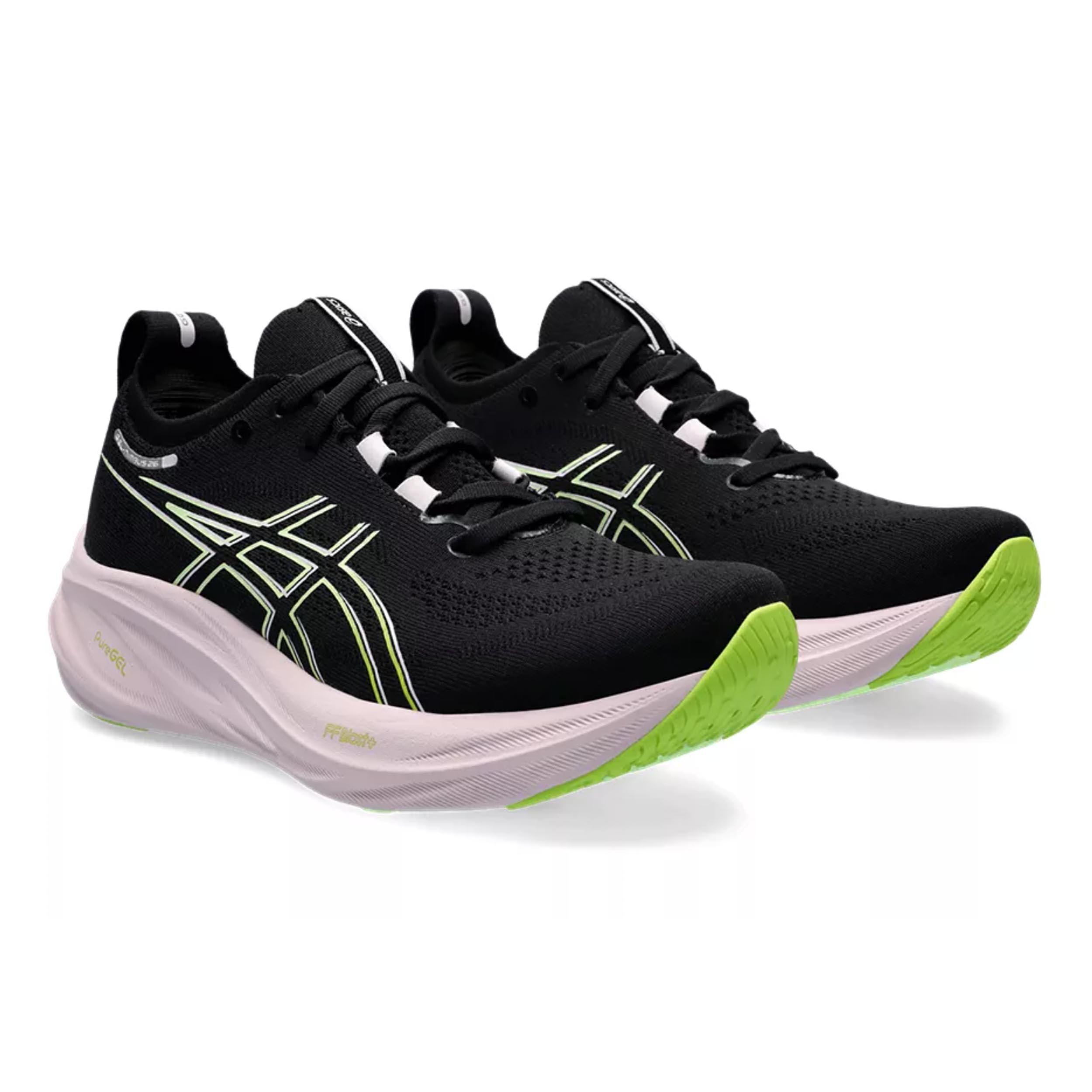 Asics 1012B601 Gel-Nimbus 26 Women Black/Neon Lime