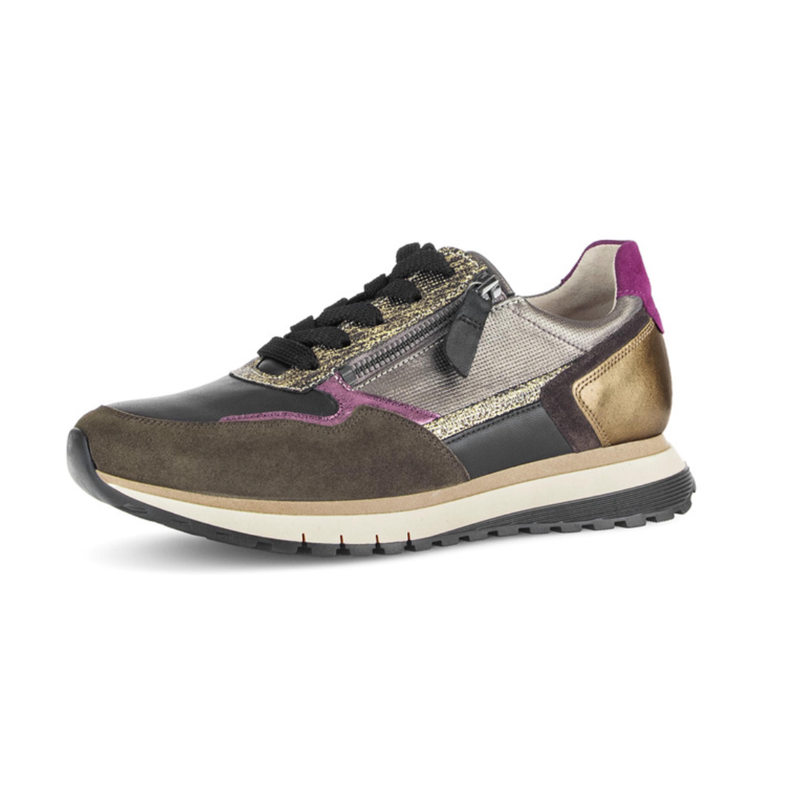 Gabor 56.378 Sneaker Black/Ivy/Gold H