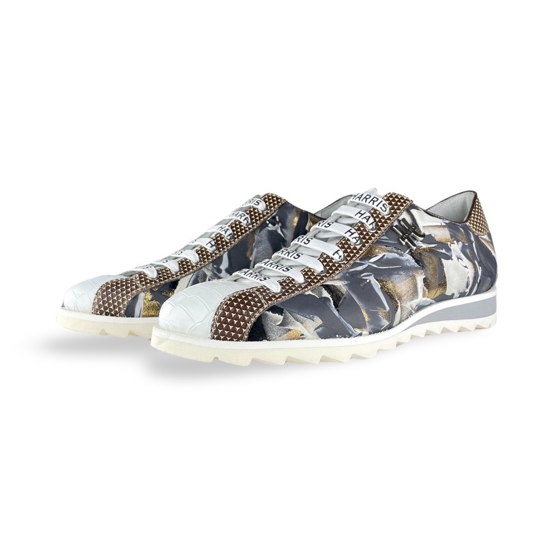 Harris 2892 Sneaker Bianco Camouflage Gold