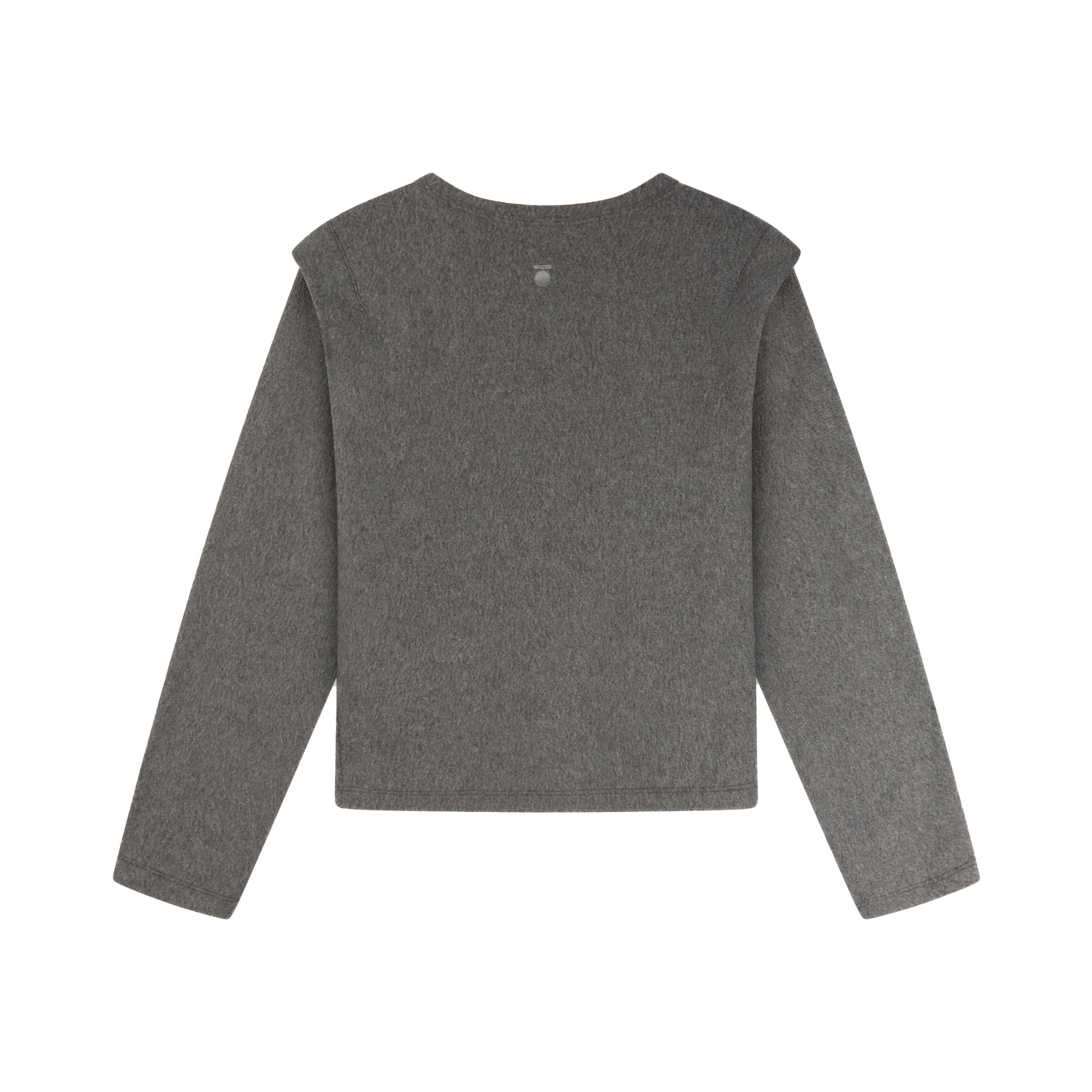 10DAYS 20-801-4201 Folded Shoulder Sweater Oil Grey