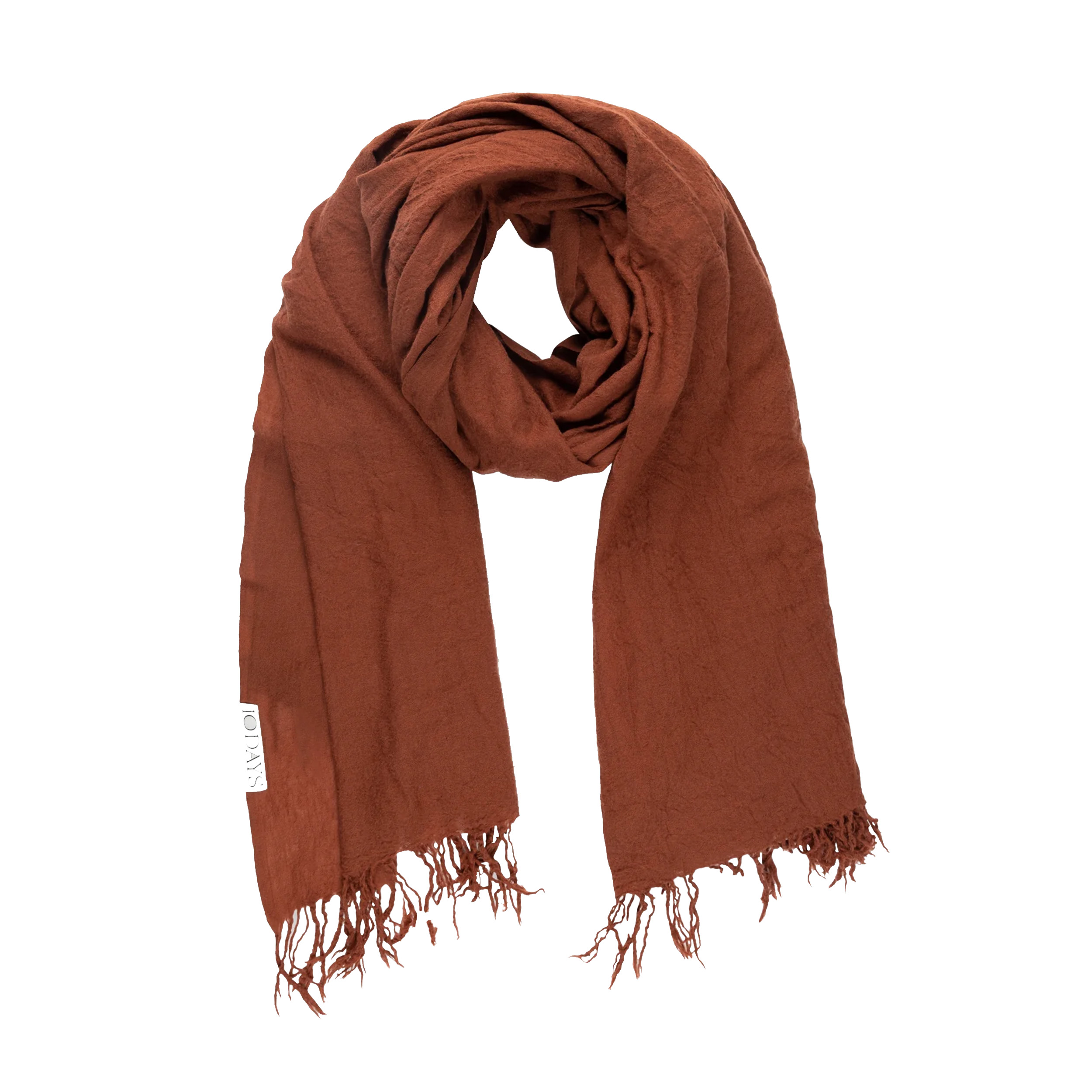 10DAYS Boiler Wool Scarf Saddle Brown